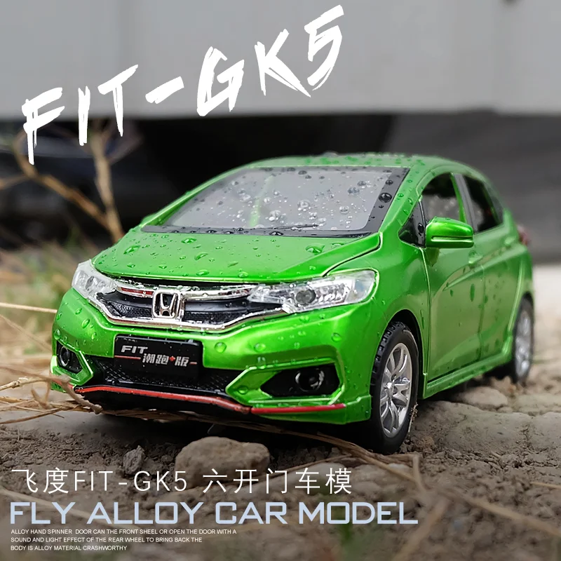 1:32 игрушечный автомобиль Honda Fit Металлический Игрушечный Автомобиль из сплава