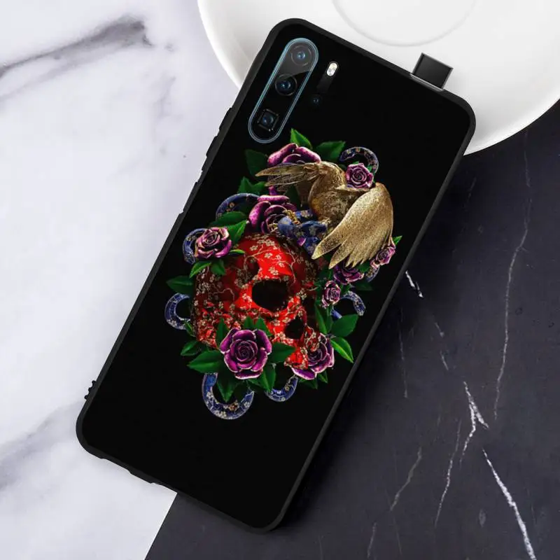 

dagger kill Skull flower rose snake art Phone Case For Huawei honor Mate P 10 20 30 40 Pro 10i 9 10 20 8 x Lite