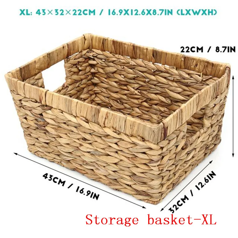 Storage basket-XL Бамбуковые корзины для хранения ручной работы, складные корзины для белья, плетеные корзины из ротанга, цветочные горшки, корзины для растений - Цвет: Storage basket-XL