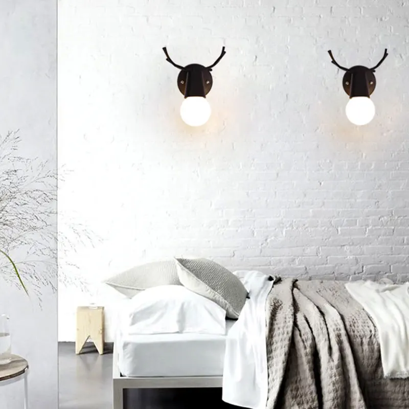 Креативный настенный светильник в виде лося прикроватный для спальни прихожей