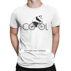 Прохладный панда езда на велосипеде Езда на велосипеде Мужская футболка рубашки для мальчиков в китайском стиле, с изображением милых животных, Повседневная футболка для фитнеса, хлопковая футболка