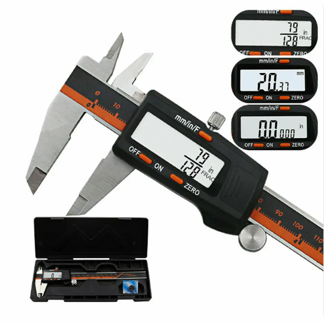 

0-150mm LCD Digital Electronic Stainless Steel Vernier Caliper Micrometer Silver