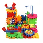 81 шт. электрические шестерни 3D модель конструктора пластиковые блоки кирпича обучающие игрушки для детей Подарки для детей