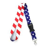flag of the united states mobile phone straps lanyard for keys neck strap id badge holdrer keyring necklace keychain webbing