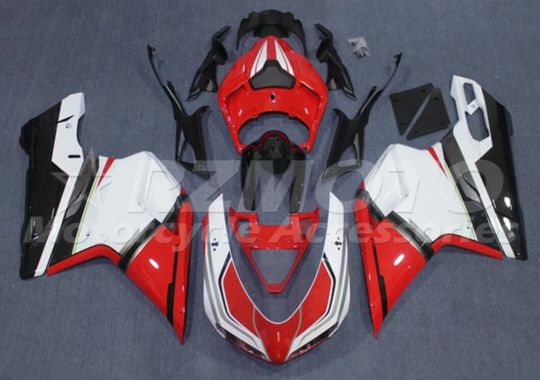 

Новый комплект обтекателей для мотоцикла из АБС-пластика подходит для Ducati 848 evo 1098 1198 2007 2008 2009 2010 2011 2012 Белый Красный крутой на заказ