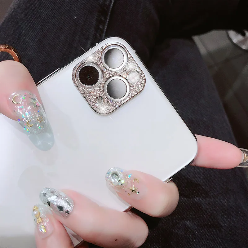 

Glitter Rhinestone Camera Lens Film Protector Case For iPhone 11 Pro Max Diamond Full Lens For iPhone 11 Screen Protective Cover