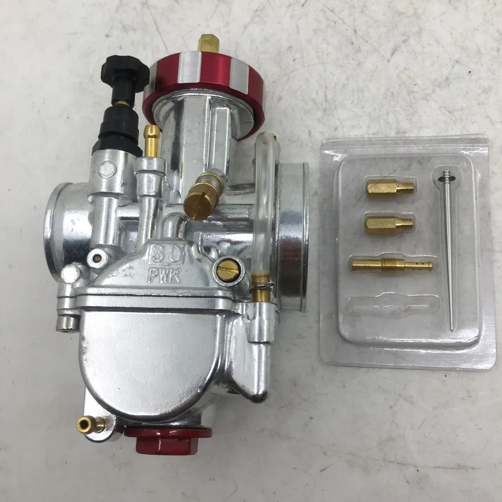 Карбюратор SherryBerg PWK30 30 мм хромированный с круглой головкой для Keihin Carb 30PWK yamaha HONDA KTM