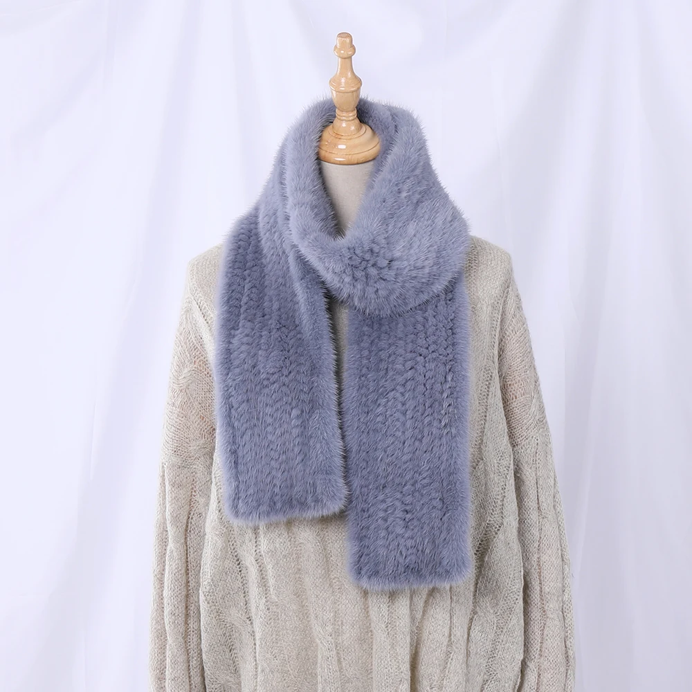 Новое поступление 2020 женский шарф унисекс из натурального меха норки ручной