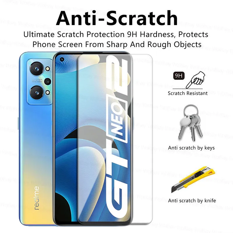 full glue screen protector for realme gt neo2 glass for realme gt neo2 tempered glass 9h camera lens film for realme gt neo2 free global shipping