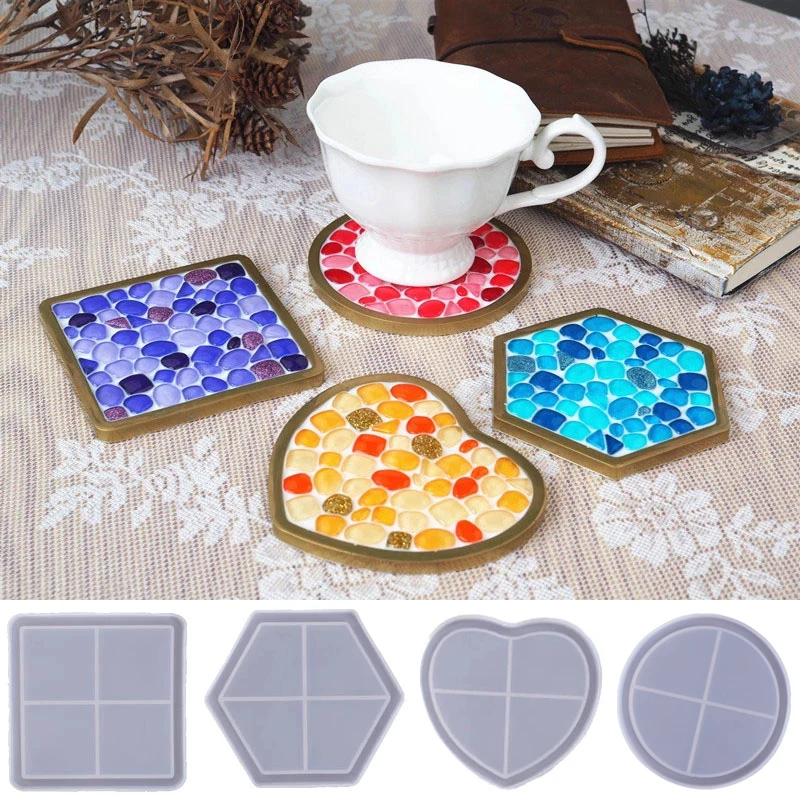 

DIY Starry Expoxy Resin Mould Irregular Mosaic Coasters Crystal Silicone Mold Kit Craft Home Decoration Tool Resin Casting Molud
