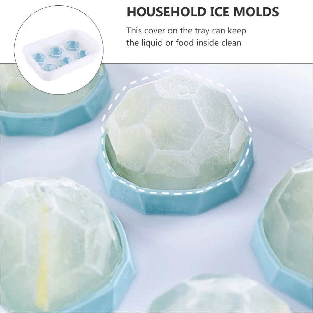 

2 Pcs Dust-proof Ice Boxes Simple Ice Pans Creative Ice Molds with Lid