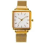 Часы наручные женские с браслетом из нержавеющей стали, брендовые Роскошные Модные Простые повседневные Элегантные, подарок