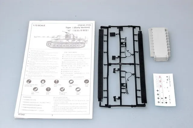 1:72 Второй мировой война Немецкий Тигр 1 танк раннего типа Военная сборка модель