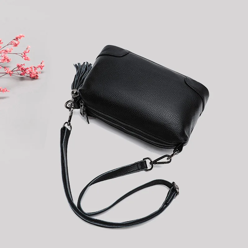 Женская кожаная сумка сумка-мессенджер с накладным слоем 0412 | Багаж и сумки