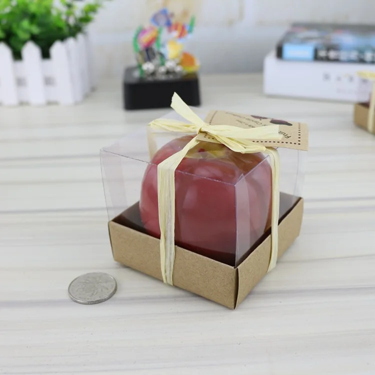 1 шт. Подарочная коробка Рождественская свеча креативное Моделирование яблоко