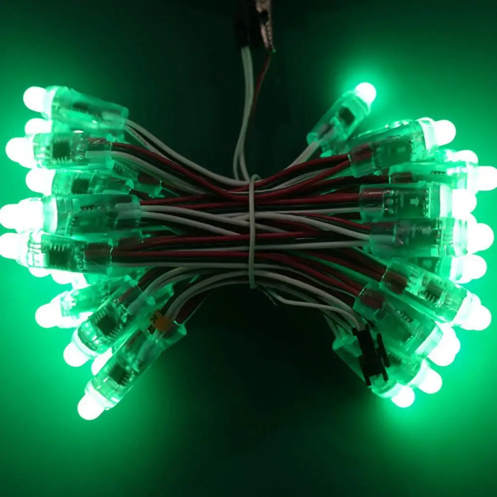 Новинка 50 шт./партия 12 мм WS2811 2811 RGB длиной в Пол, с бусинами водонепроницаемый DC12 наружная Свадебная Рождественская вечеринка лампа Рождественский Декор