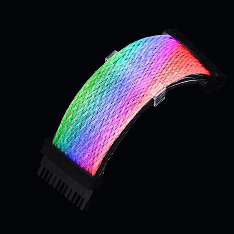 

RGB 24PIN Power Extension Cable In-Line Network Type Asynchronous Luminous Line Streamer Neon Color