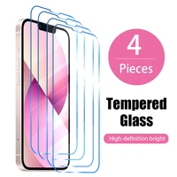 4pcs tempered glass for iphone 13 12 11 pro max xr x xs max screen protector on for iphone 11 pro max mini 7 8 6 6s plus 5 glass