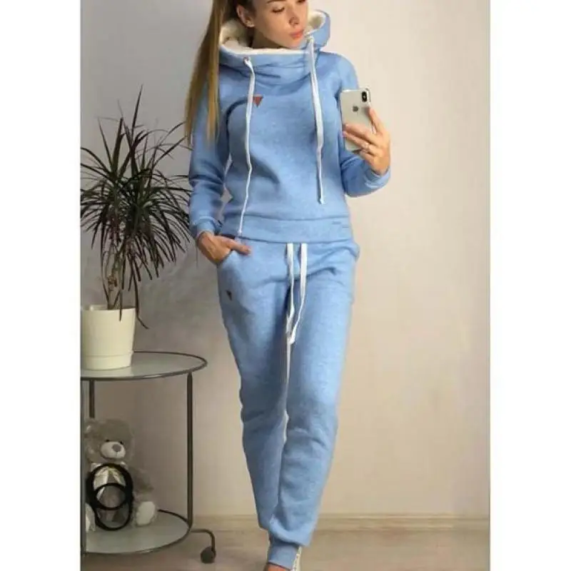 Женская Спортивная одежда для бега зимние спортивные толстовки костюмы женский