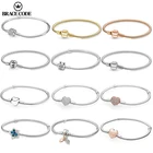 Yexcodes высококачественный посеребренный браслет-цепочка в виде змеи подходит для оригинальных мужских и женских бусин прекрасный браслет ювелирное изделие подарок