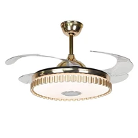 bluetooth chandelier ceiling fans retractable ceiling fan chandelier with remote 3 colorful dimmable and play music