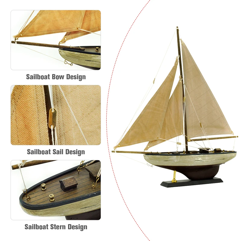 Деревянные парусные лодки LUCKK новая версия винтажный домашний декор подарки