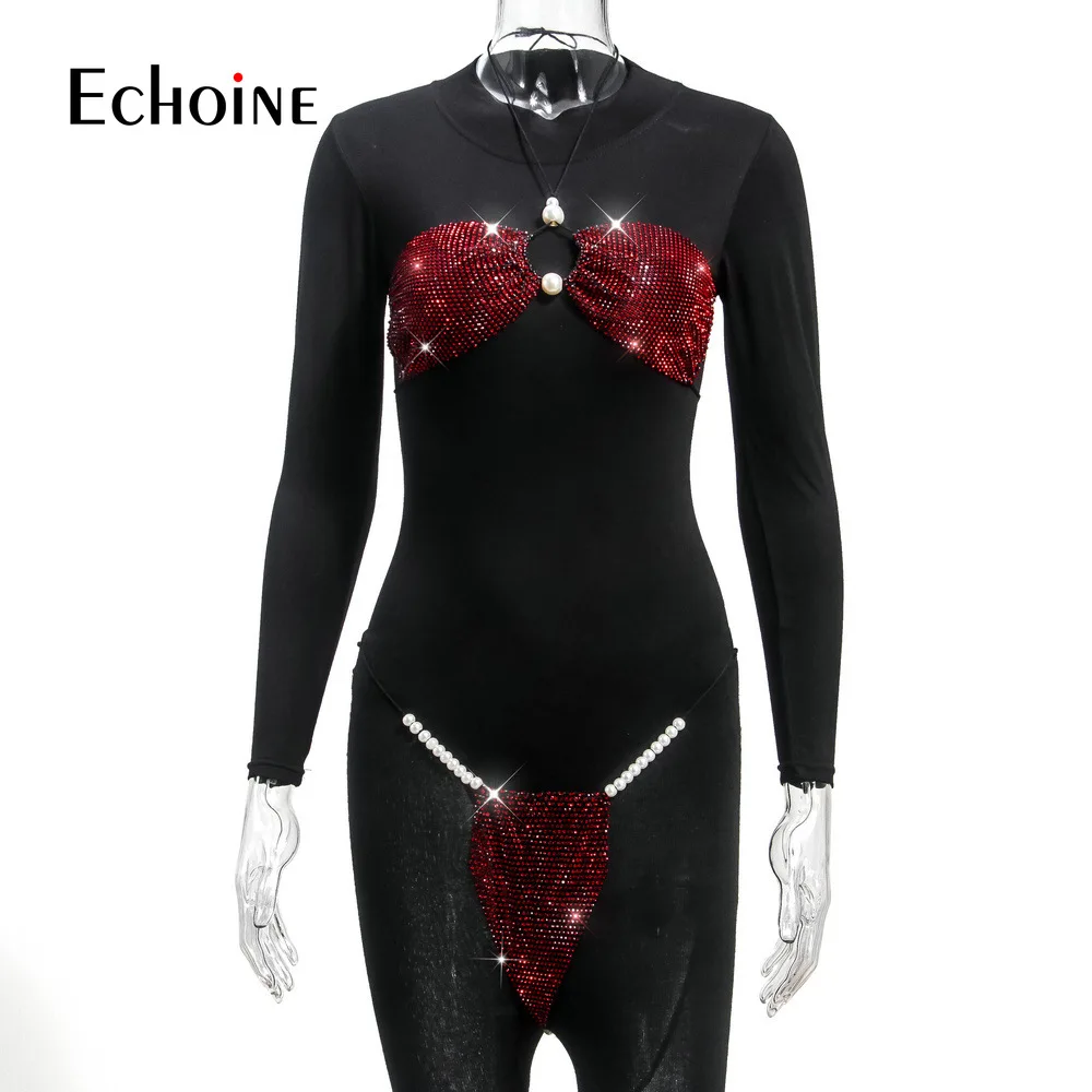 Купальник-бикини эко Женский пикантное бикини с низким вырезом халтер открытый