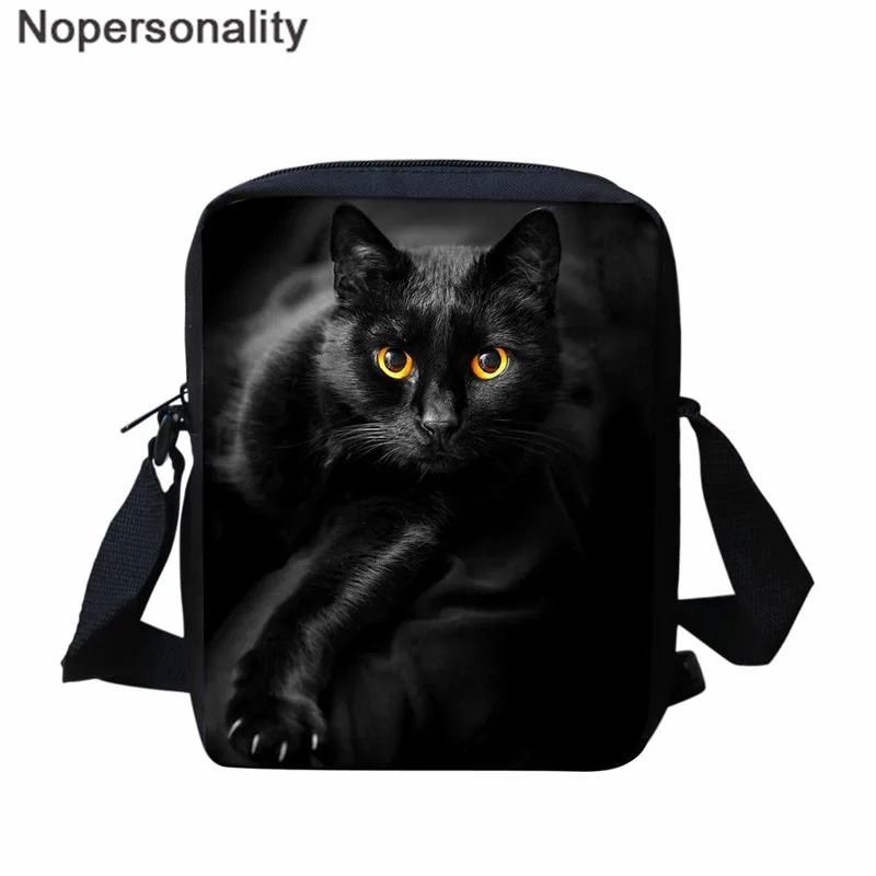 Nopersonality черная кошка печать Большая емкость школьная сумка для подростка Девочки Мальчики 3 шт./компл. Детский Школьный Рюкзак Школьная Сумка - Цвет: LH1069E