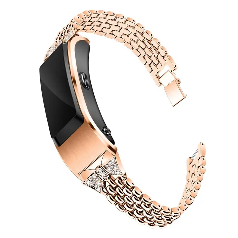 Ремешок Oulucci из нержавеющей стали для Huawei huami amazfit bip сменный Браслет со стразами