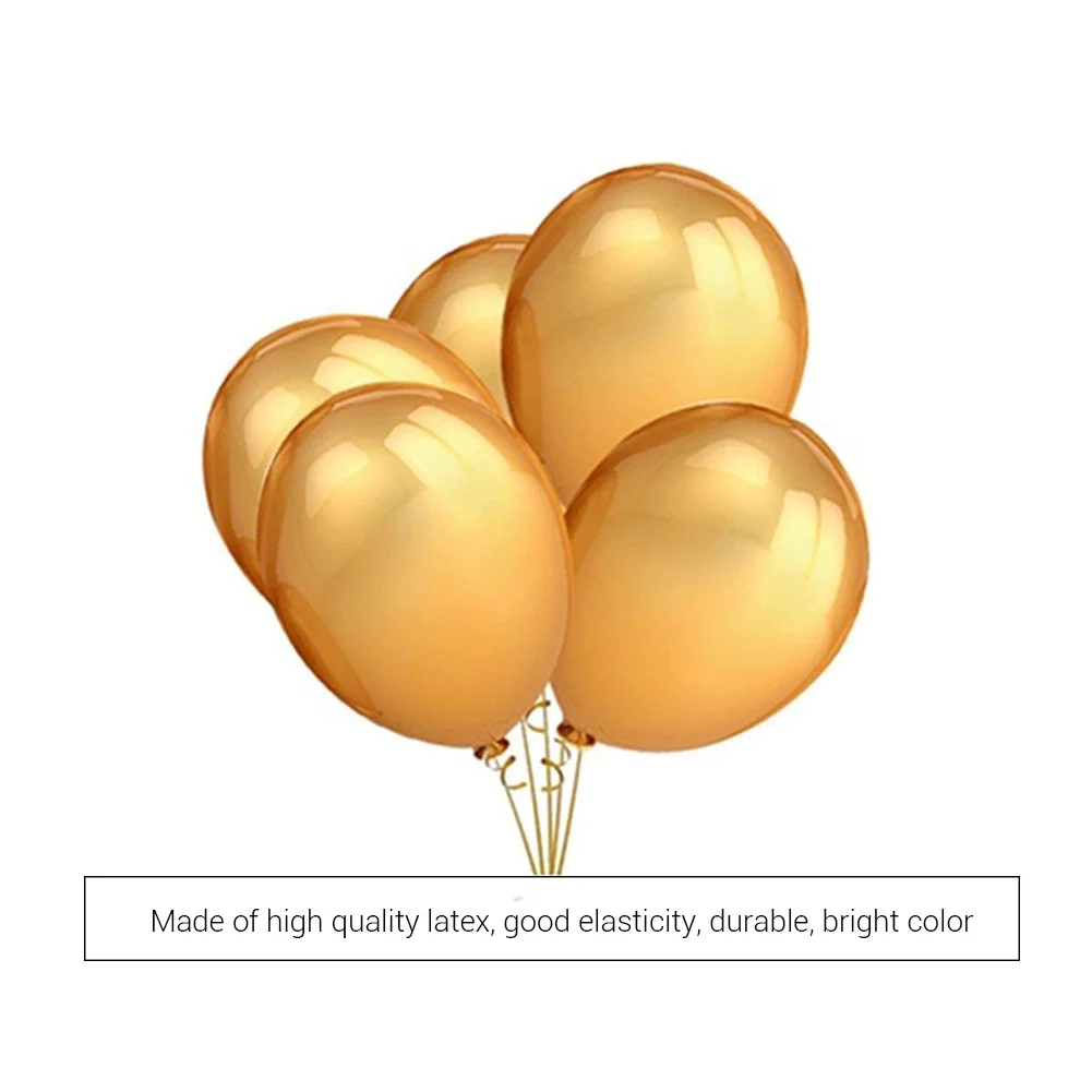 10 шт./лот 10-дюймовые жемчужные золотые латексные шары на день рождения