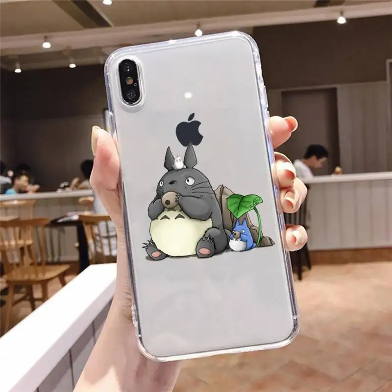 

Studio Ghibli Totoro Ponyo Spirited Away Phone Cases Transparent soft For iphone 6 6s 7 8 11 12 plus mini x xs xr pro max