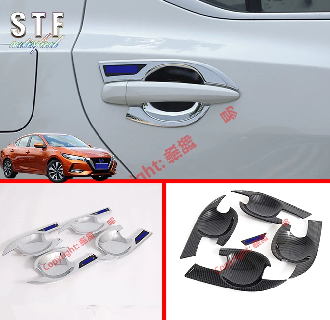 ABS крышка чаши дверной ручки чашки отделки формования украшения для Nissan Sylphy MK14 2019