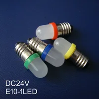 High quality 24V E10,E10 lamp 24V,E10 LED indicator light 24V,E10 DC24V,E10 led light 24V,E10 led 24VDC free shipping 1000pc/lot