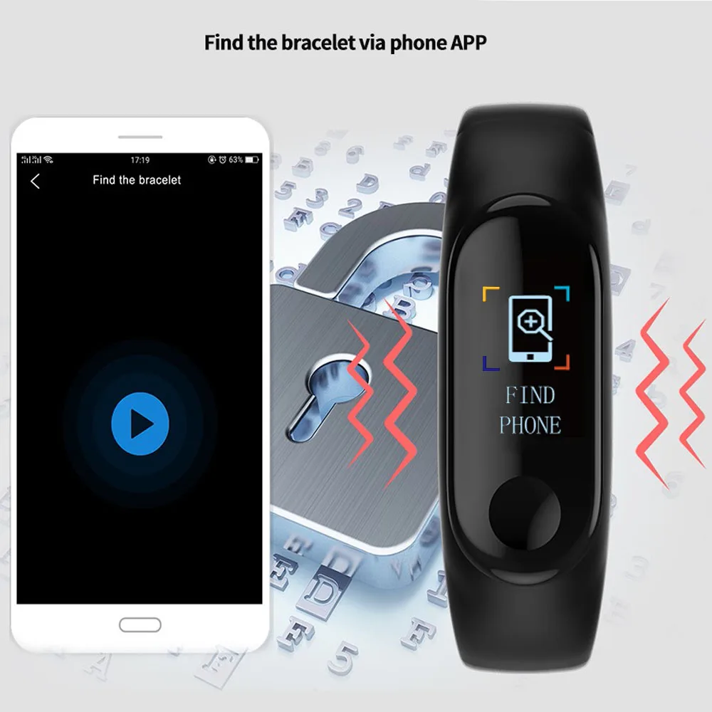 Смарт-часы M3Pro для мужчин и женщин спортивные с монитором кровяного давления