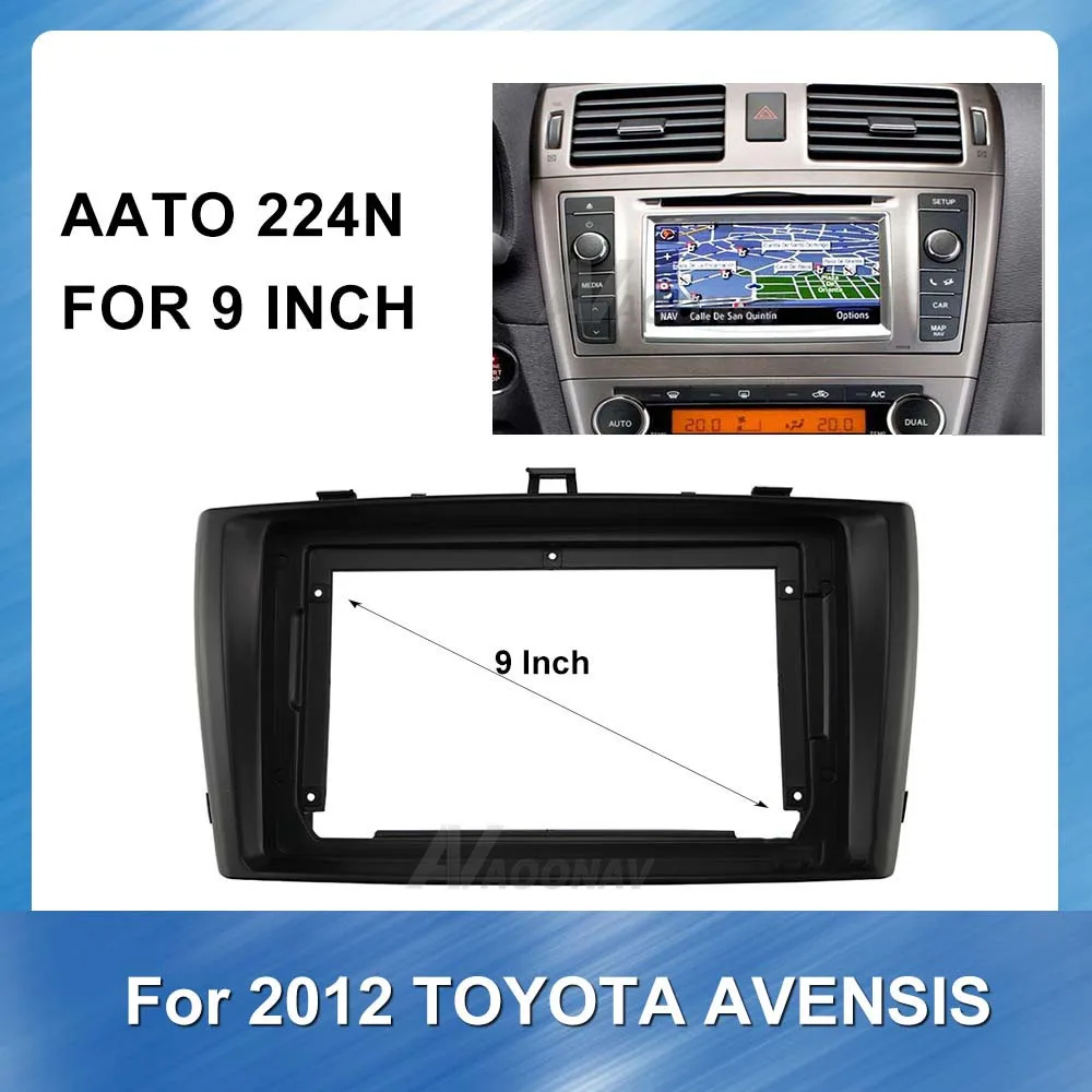 9-дюймовый автомобильный стерео радио Панель для TOYOTA Avensis 2012 приборной панели
