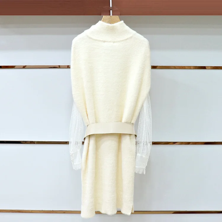 L2022 Осенняя новая стильная женская одежда дебютантная сетчатая Базовая рубашка