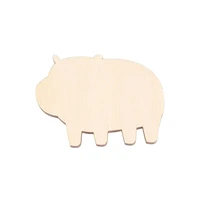 pig wooden shape laser cut wood decorations woodcut outline silhouette blank unpainted 25 pieces wooden shape 0246