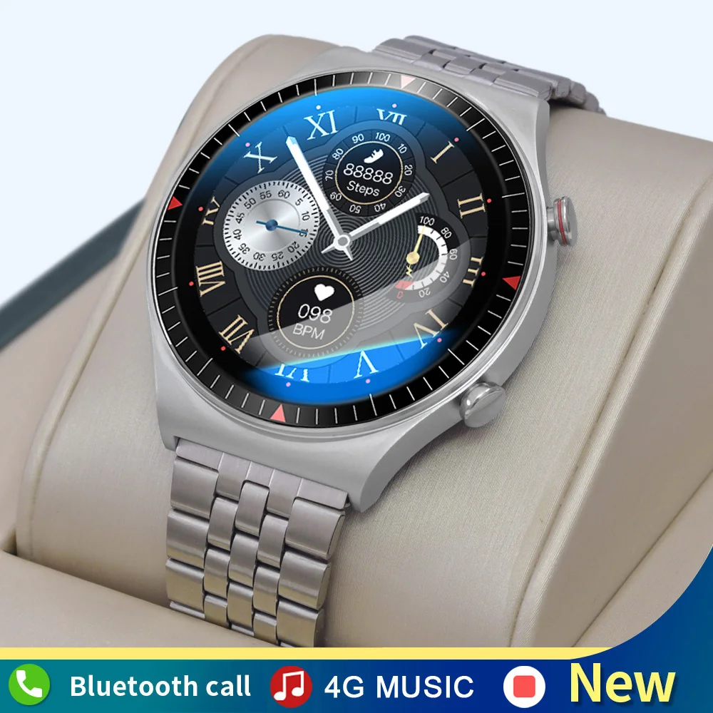 

Новые мужские умные часы с памятью музыки, Bluetooth-гарнитура для вызовов, умные часы с полной сенсорной записью, многорежимные спортивные