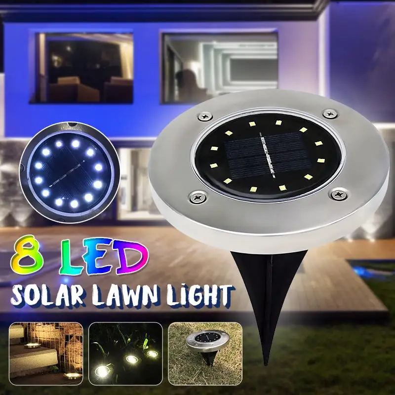 Наземная лампа IP65 водонепроницаесветильник на солнечной батарее 12