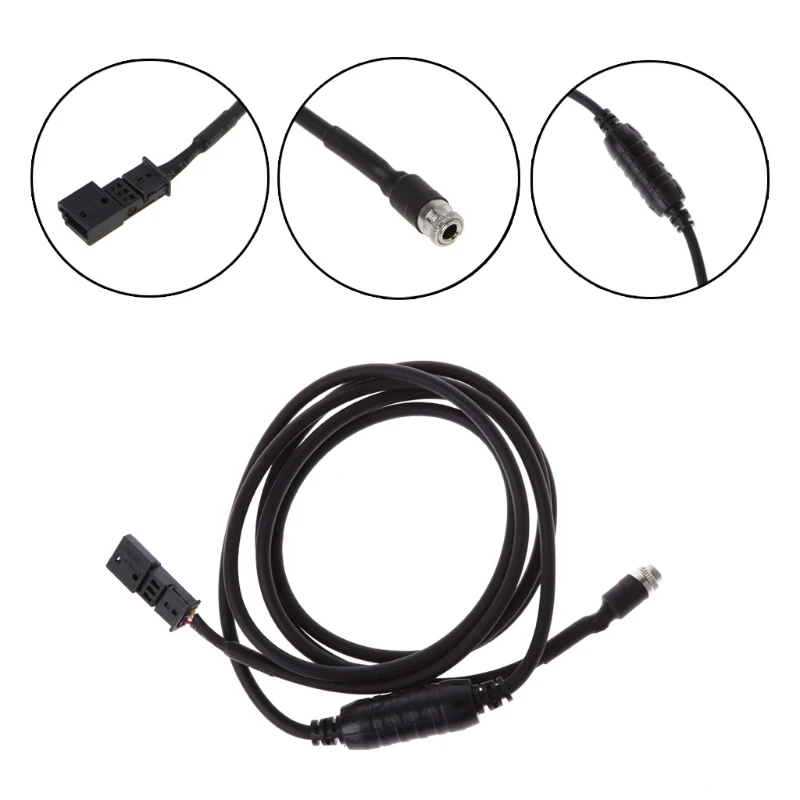 

AUX Input Adapter Female 3 pin Cable for bmw E39 E53 E46 X5 BM54 16:9 LX0E