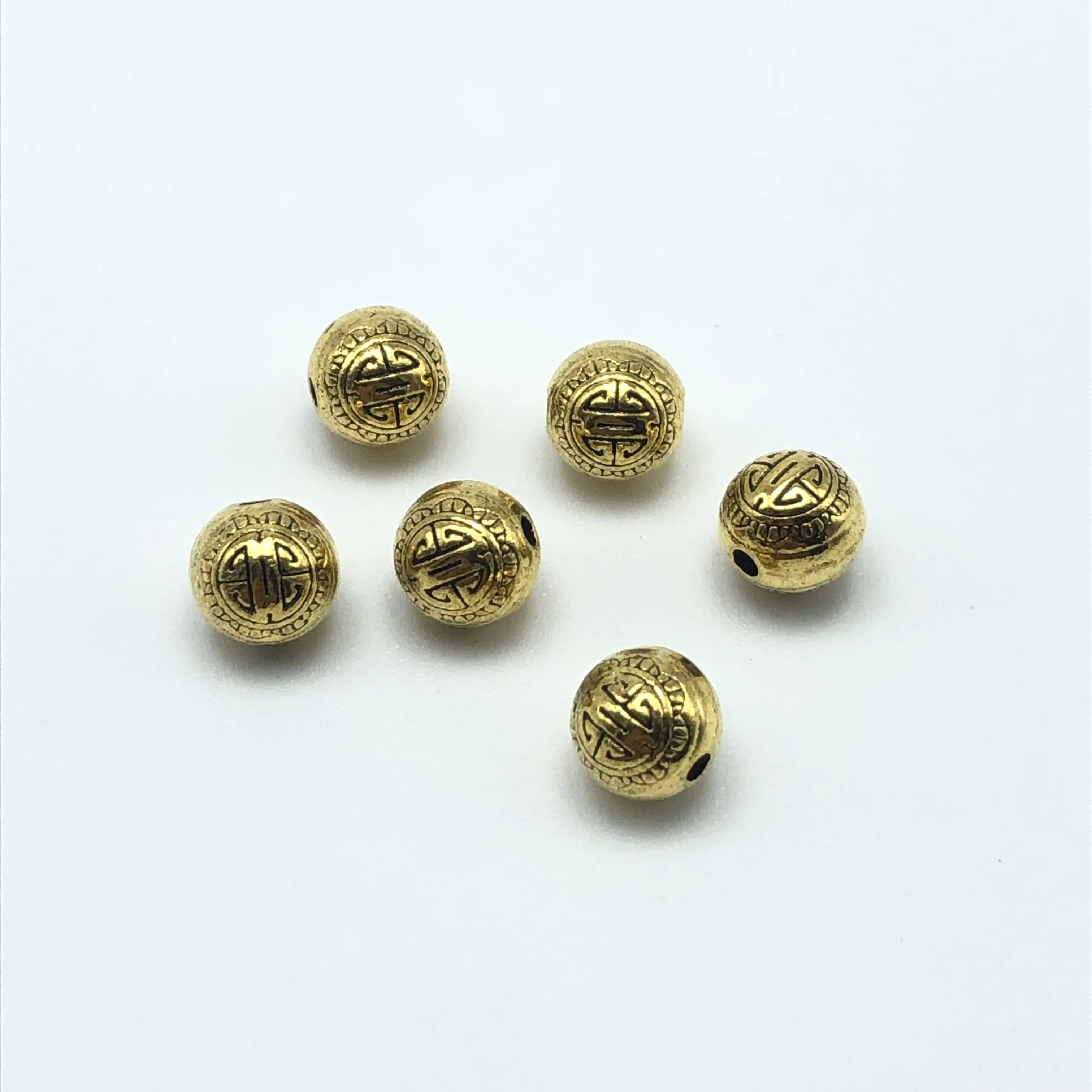 15 шт 8 мм круглые бусины гравировка шаблон Шарм для изготовления ювелирных