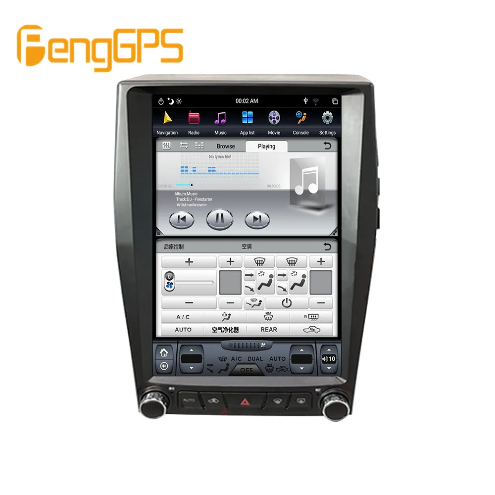 Автомобильный радиоприемник в стиле Тесла 13 6 дюймов Android 8 1 вертикальный экран