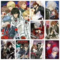 cross stitch embroidery complete kit vampire knight diamond art painting anime kuran kaname yuki kiryu zero wall sticker decor