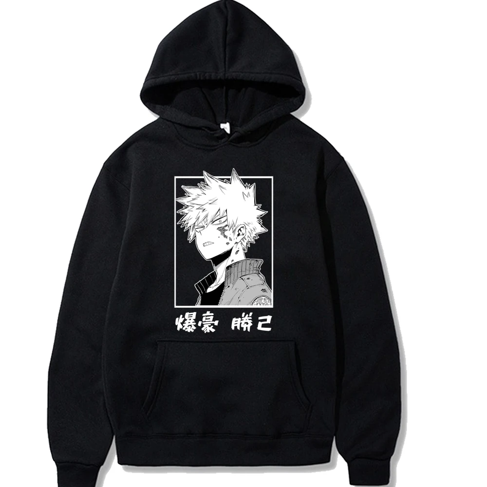 

My Hero Academia Hoodies basic print Japanese Anime Bakugou Katsuki Printed Women Men's Hoodie Streetwear Casual Sweatshirts