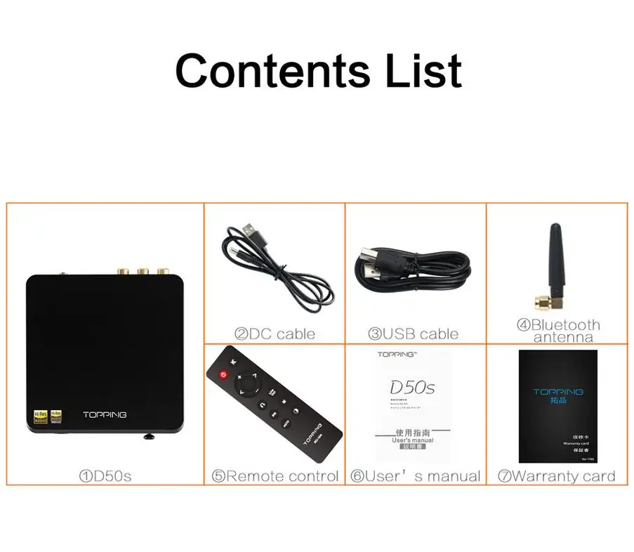 Декодер TOPPING D50s ES9038Q2M * 2 DAC Bluetooth 5 0 LDAC DSD512 32 бит/768 кГц Hi Res аудио HIFI поддержка входа