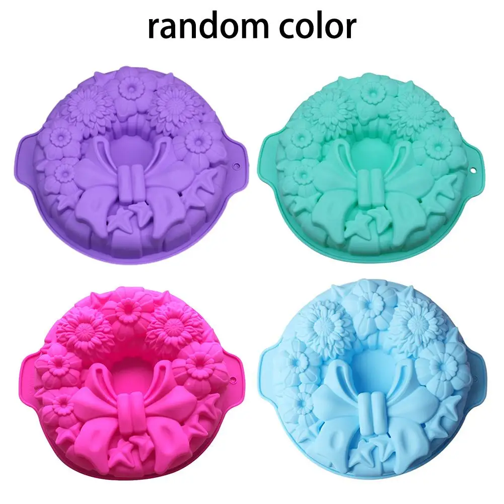 30 см Single Pretty Wreath силиконовая форма для выпечки Sugar Mini Mold ручная работа украшение