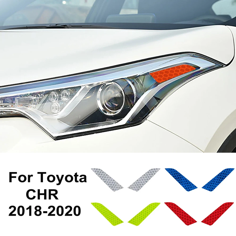 

Светоотражающая предупредительная наклейка для автомобильных фар Toyota CH R 2018-2020, внешняя безопасность автомобиля, декоративная наклейка, мо...