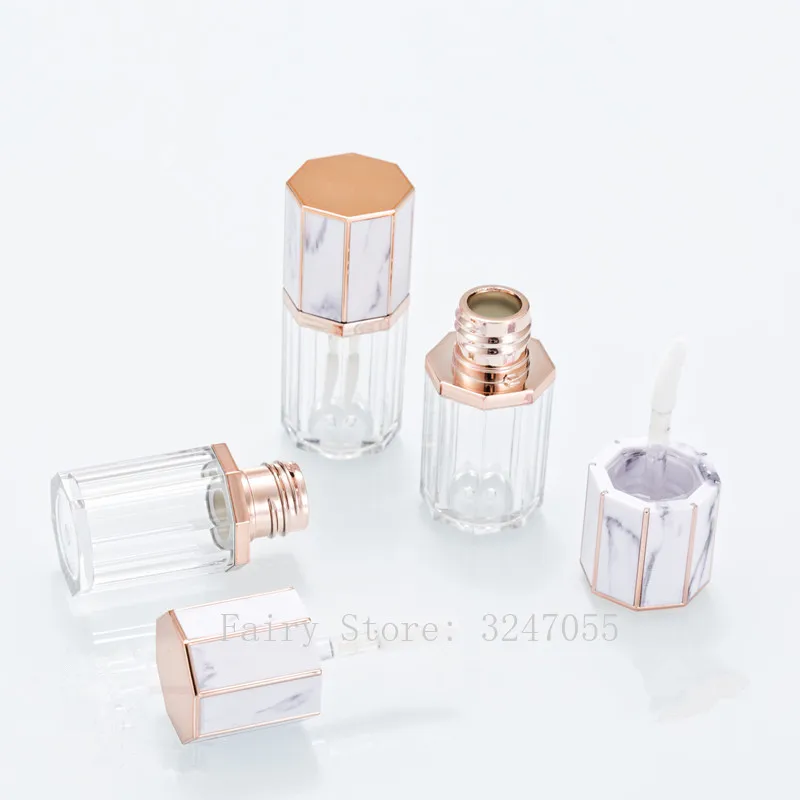 5 мл пустая трубка для блеска губ восьмиугольная прозрачная бутылка Бальзам