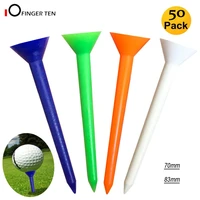 50 pc upgrade big cup unbreakable golf tees plastic 70mm 83mm side spin reduce friction tee for men women