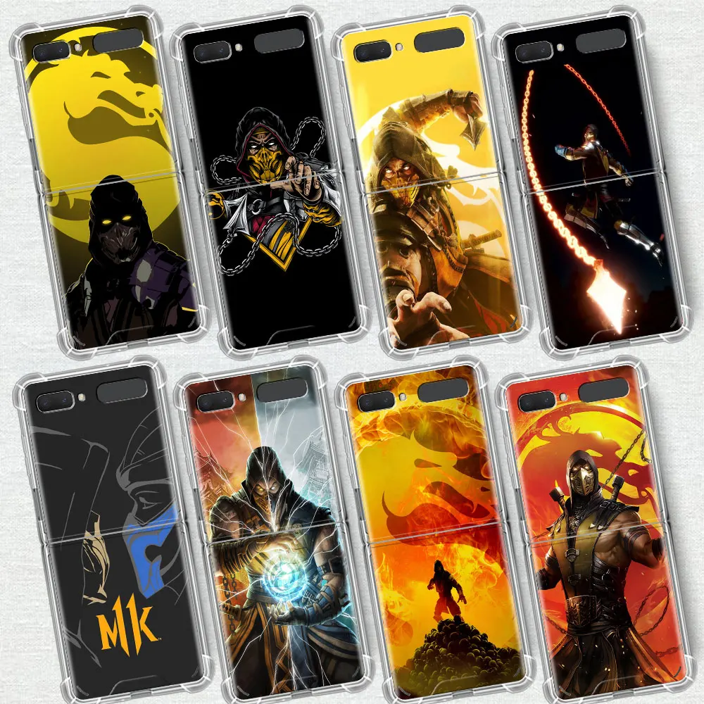 

Mortal Kombat Silicone Phone Case Cover For Samsung Galaxy Z Flip3 Transparent Coque For Galaxy Z Flip 5G Airbag Shell Housing